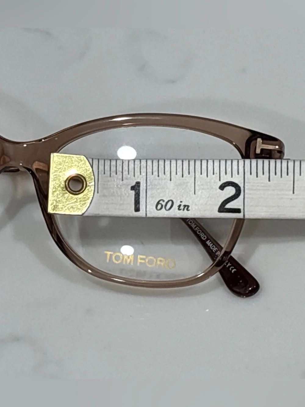 Tom Ford TF5510 045 Cat Eye Glasses Frames Shiny Light Brown Gold